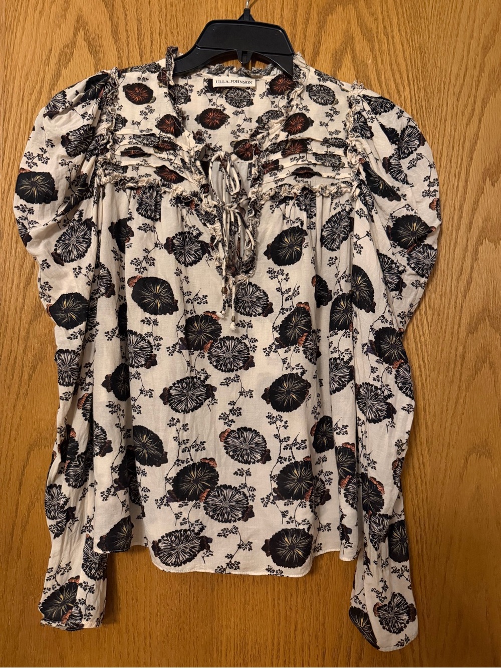 Ulla Johnson Cream Floral Blouse